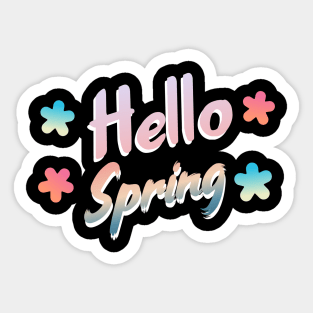 Hello Spring Colorful dark ver. Sticker